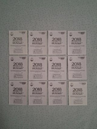 12 cromos IRAN Mundial Rusia 2018