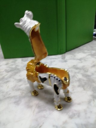 Bellissima Mucca Portagioie in Peltro