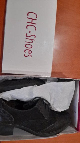 Zapatos Oxford CHC Piel y Ante Negros