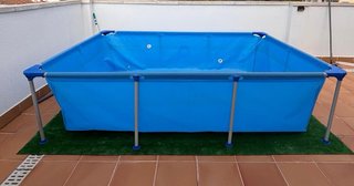Piscina desmontable azul