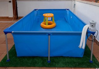 Piscina desmontable azul