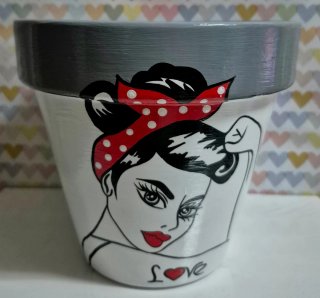 Macetas artesanales pintadas a mano