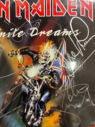Iron Maiden Infinite Dreams Vinilo Firmado