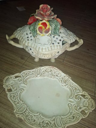 Sopera Portuguesa Cerámica Flores