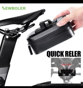 Bolsa sillín bici negra
