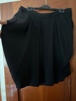 Falda globo Zara negra