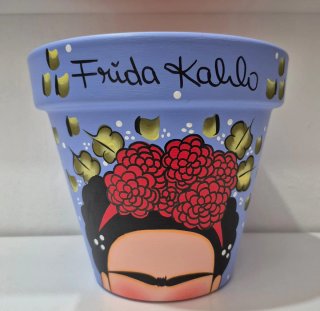 Macetas pintadas a mano Frida Kahlo
