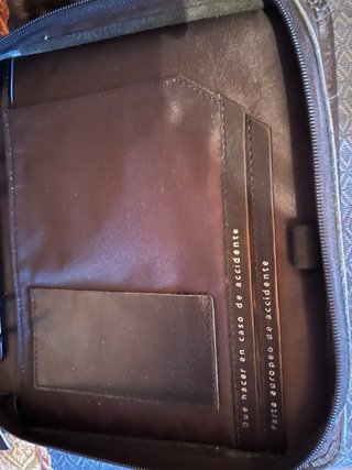 Cartera con cremallera para documentos