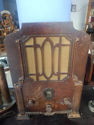 Radio Antigua Madera Marrón