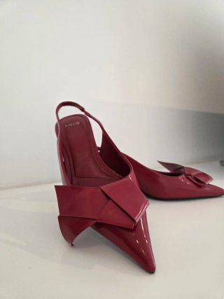 Zapatos Mango Rojos Talla 38 Lazo