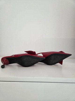 Zapatos Mango Rojos Talla 38 Lazo