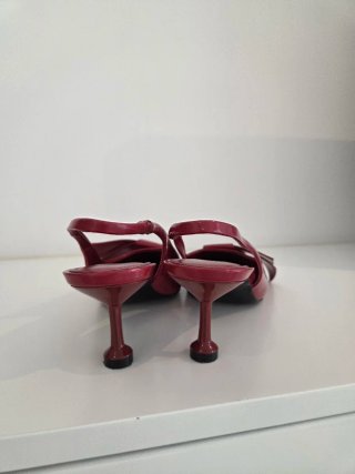Zapatos Mango Rojos Talla 38 Lazo