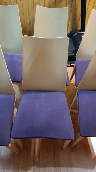 Conjunto de 6 sillas de comedor de madera
