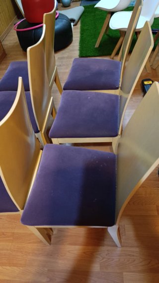 Conjunto de 6 sillas de comedor de madera