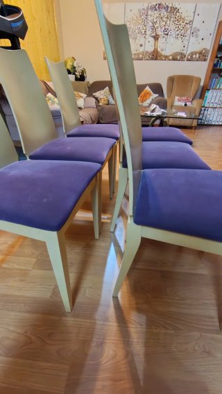 Conjunto de 6 sillas de comedor de madera