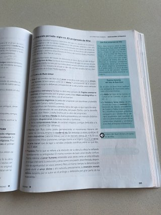 Lengua castellana y literatura 1, Le Bachillerato