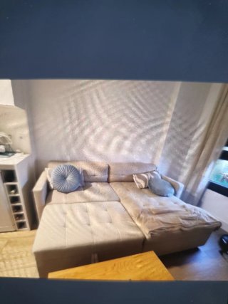 Sofá Cama Chaise Longue Beige