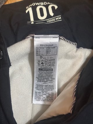 Pantalón de esquí/snowboard negro talla 46/48