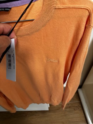 Maglia Guess Salmone Manica Lunga Leggera