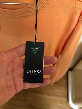 Maglia Guess Salmone Manica Lunga Leggera