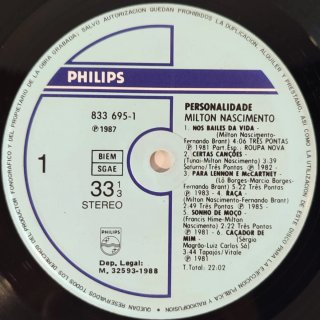 Vinilo Milton Nascimento - Personalidade