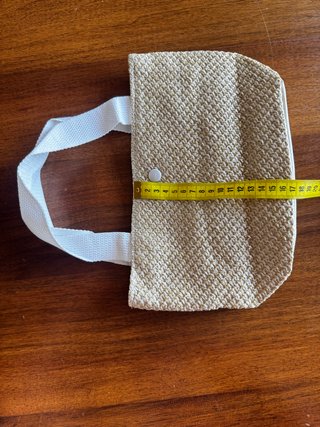 Borsa mini shopper paglia intrecciata beige donna