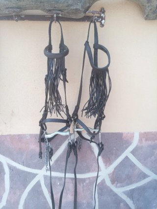 Dos Cabezadas caballo vaquera de cuero