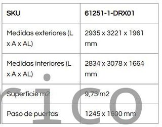 Caseta Metálica Eco Javea 302x322x196 cm - Duramax