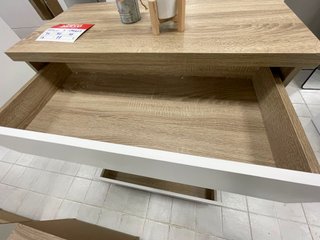 Cómoda 5 cajones blanca y madera