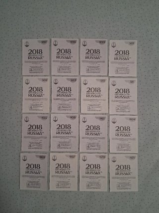 16 Cromos Mundial Rusia 2018 - Corea y México