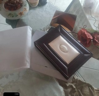 Album fotografico pelle e argento