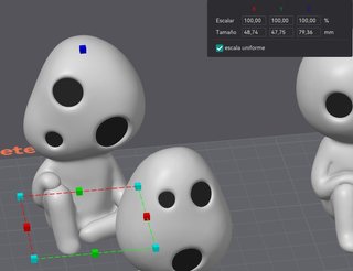 3D Ghibli Kodamas 6 Figuras Fotoluminiscentes
