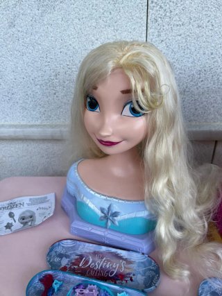 Cabezas de Muñeca Frozen Elsa y Ana con Accesorios