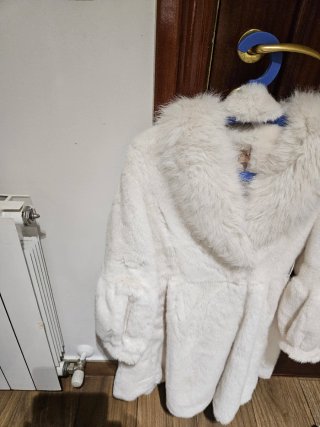 Chaquetón pelo sintético cristal tipo champan