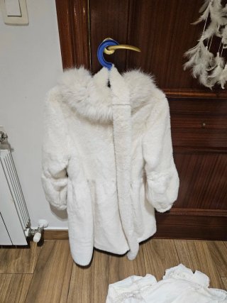 Chaquetón pelo sintético cristal tipo champan