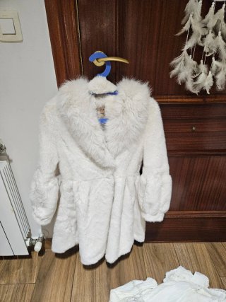 Chaquetón pelo sintético cristal tipo champan