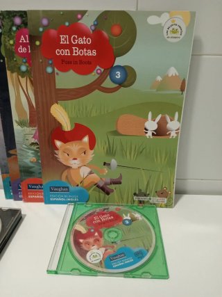 6 Cuentos y DVDs Bilingües Español-Inglés