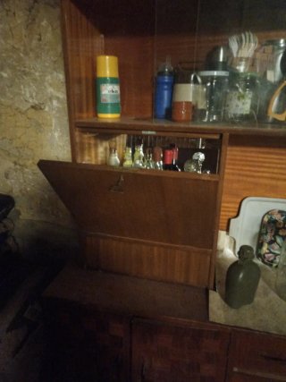 Armario Alacena Madera y Cristal
