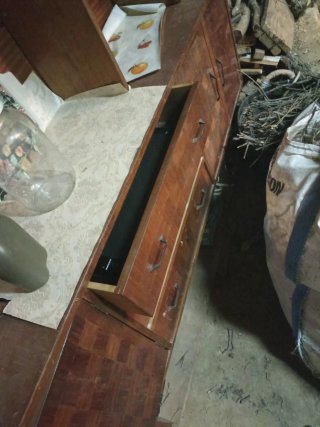 Armario Alacena Madera y Cristal