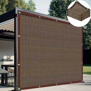 Toldo Malla Sombra Cuadrado 3X3 Marrón