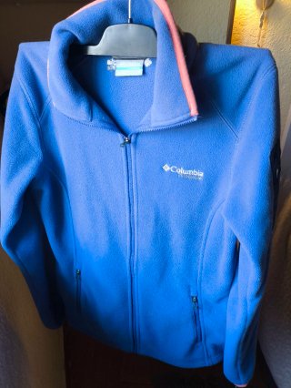 Forro Polar Mujer Columbia Azul y coral