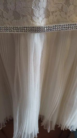 Vestido blanco niña encaje y tul