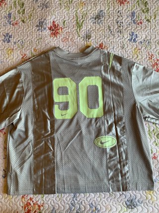 Nike Street Oversized Graphic Mesh Jersey Grey