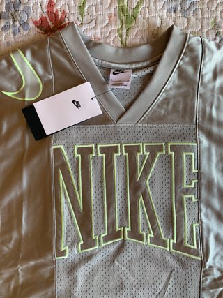 Nike Street Oversized Graphic Mesh Jersey Grey
