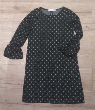Vestido Sfera Negro Lunares