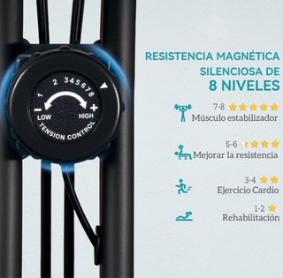 Bicicleta Estática Plegable con Respaldo