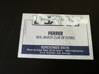 Ferrer Baja Real Murcia Este 86/87, difícil