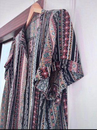 Camisa vintage manga corta estampada