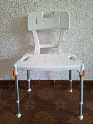 Silla de ducha de plástico