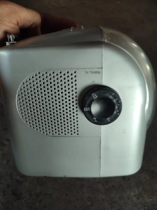 Televisor Radio Portátil Retro Stevenson Plata